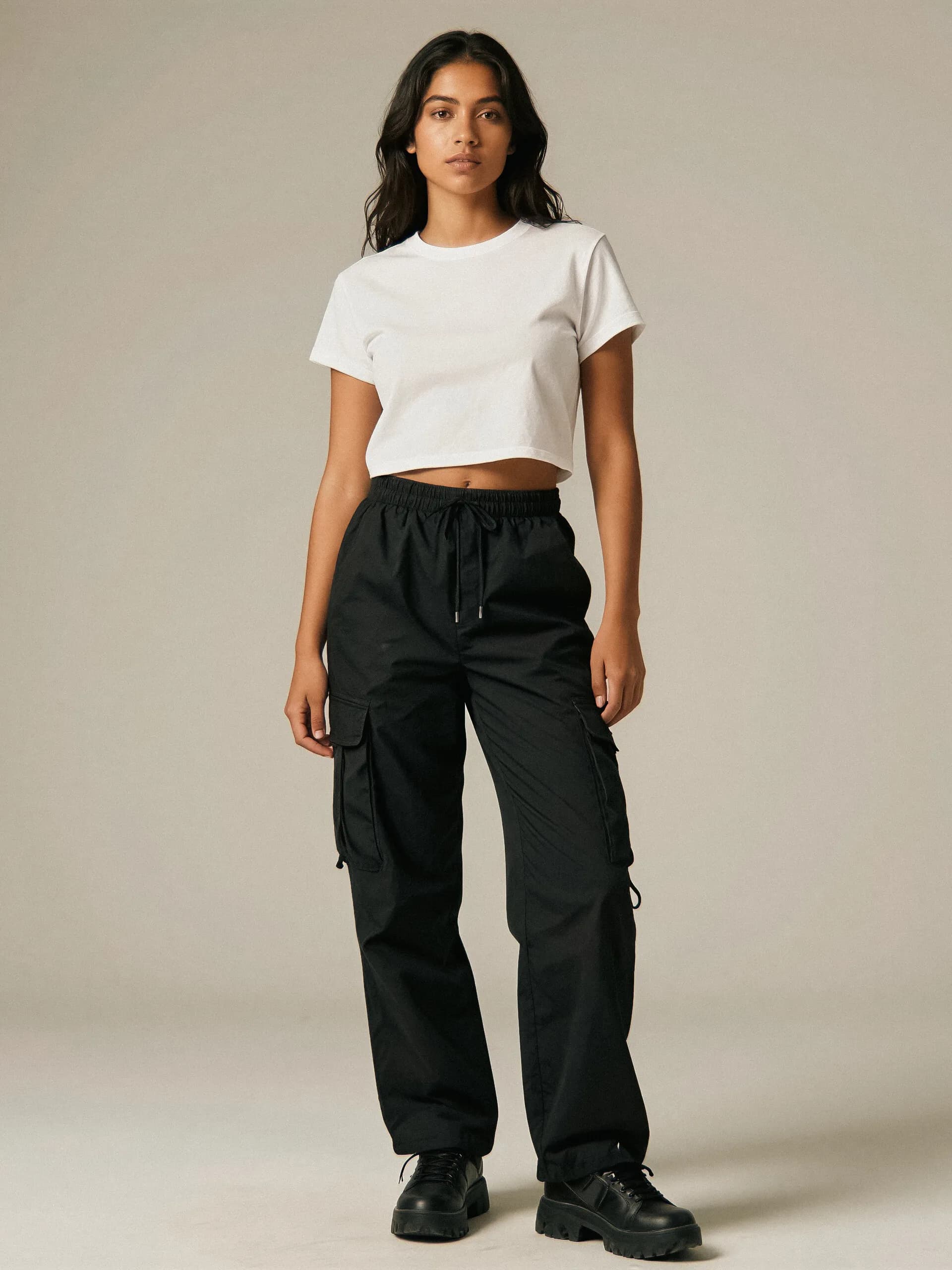 Sculpted cargo trousers - full view