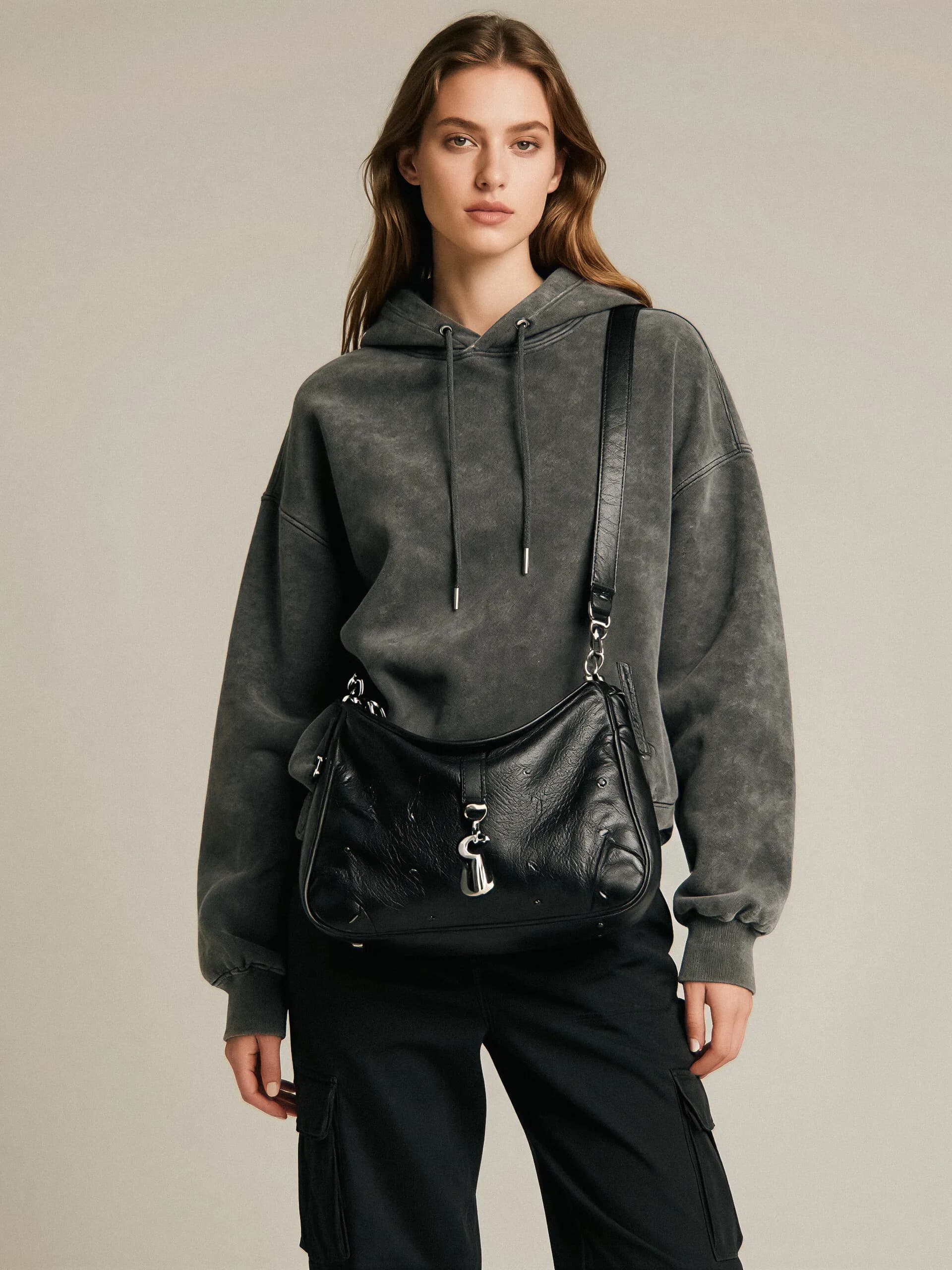 Structured mini bag - torso view