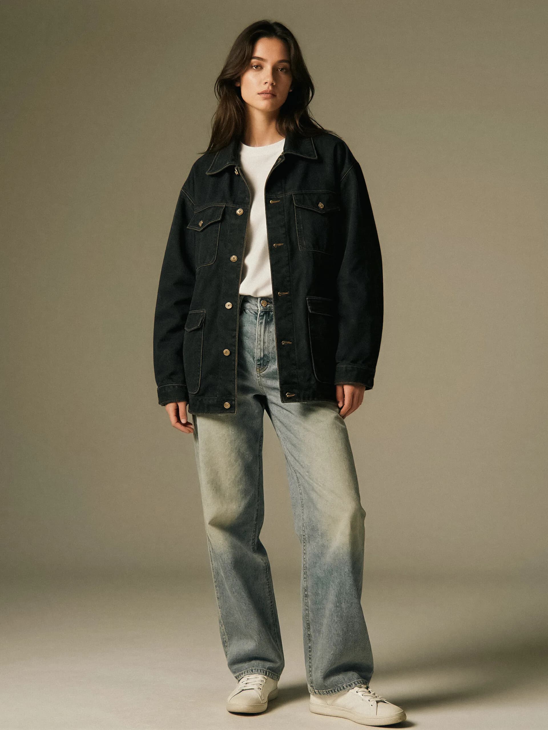 Michigan wool cocoon coat - full view