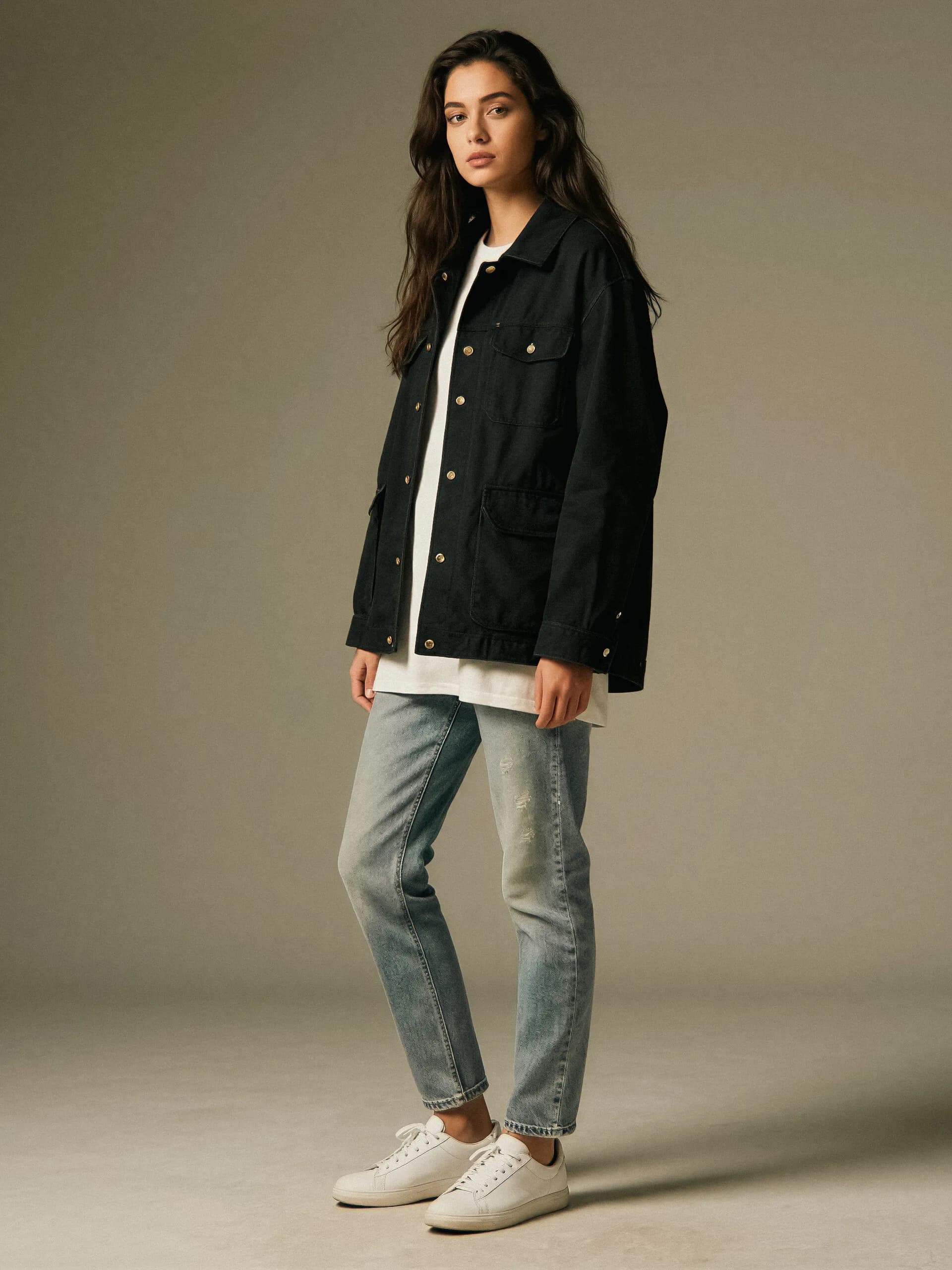 Michigan wool cocoon coat - side view 2