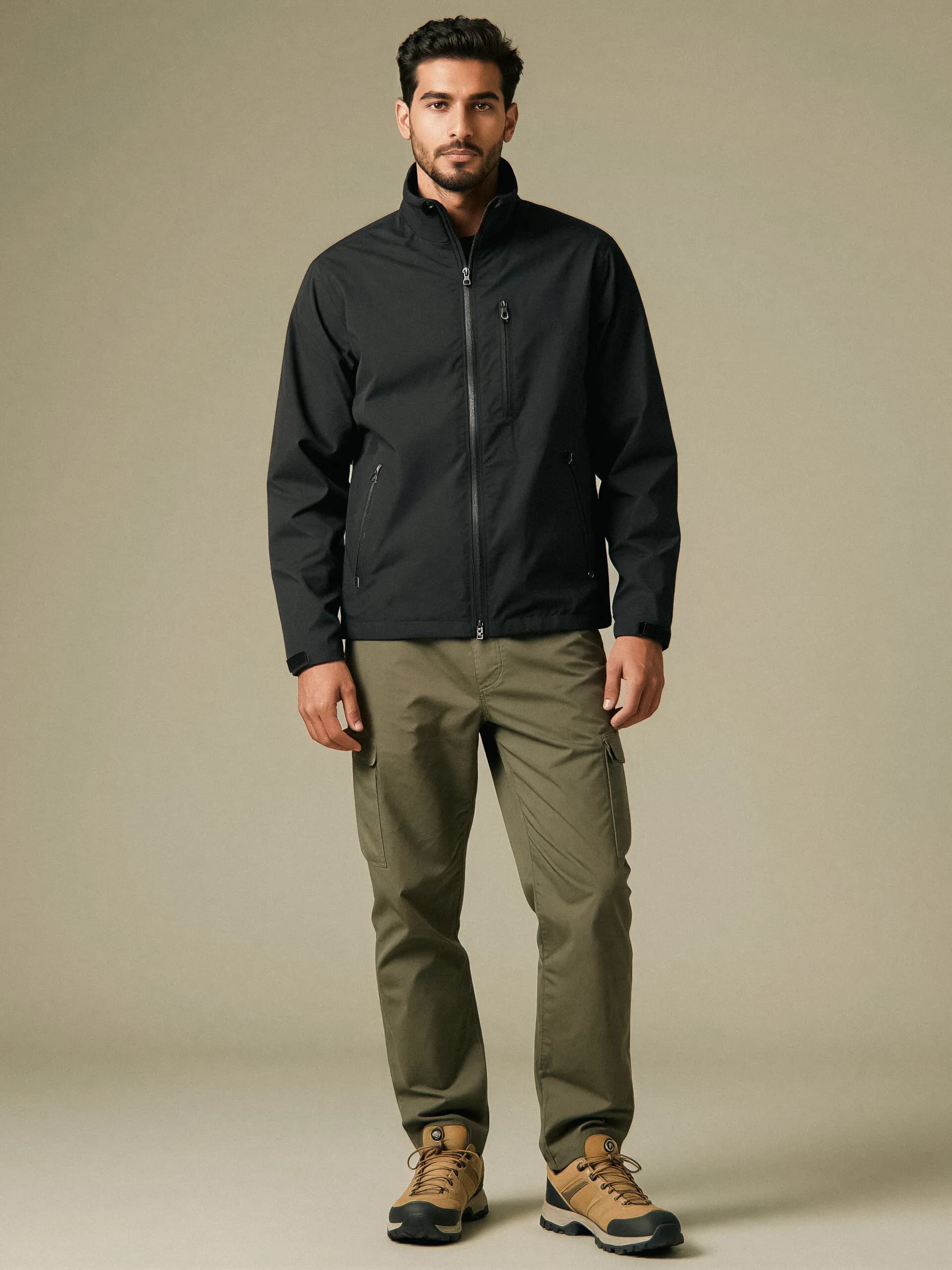 Combat leather boots - full view