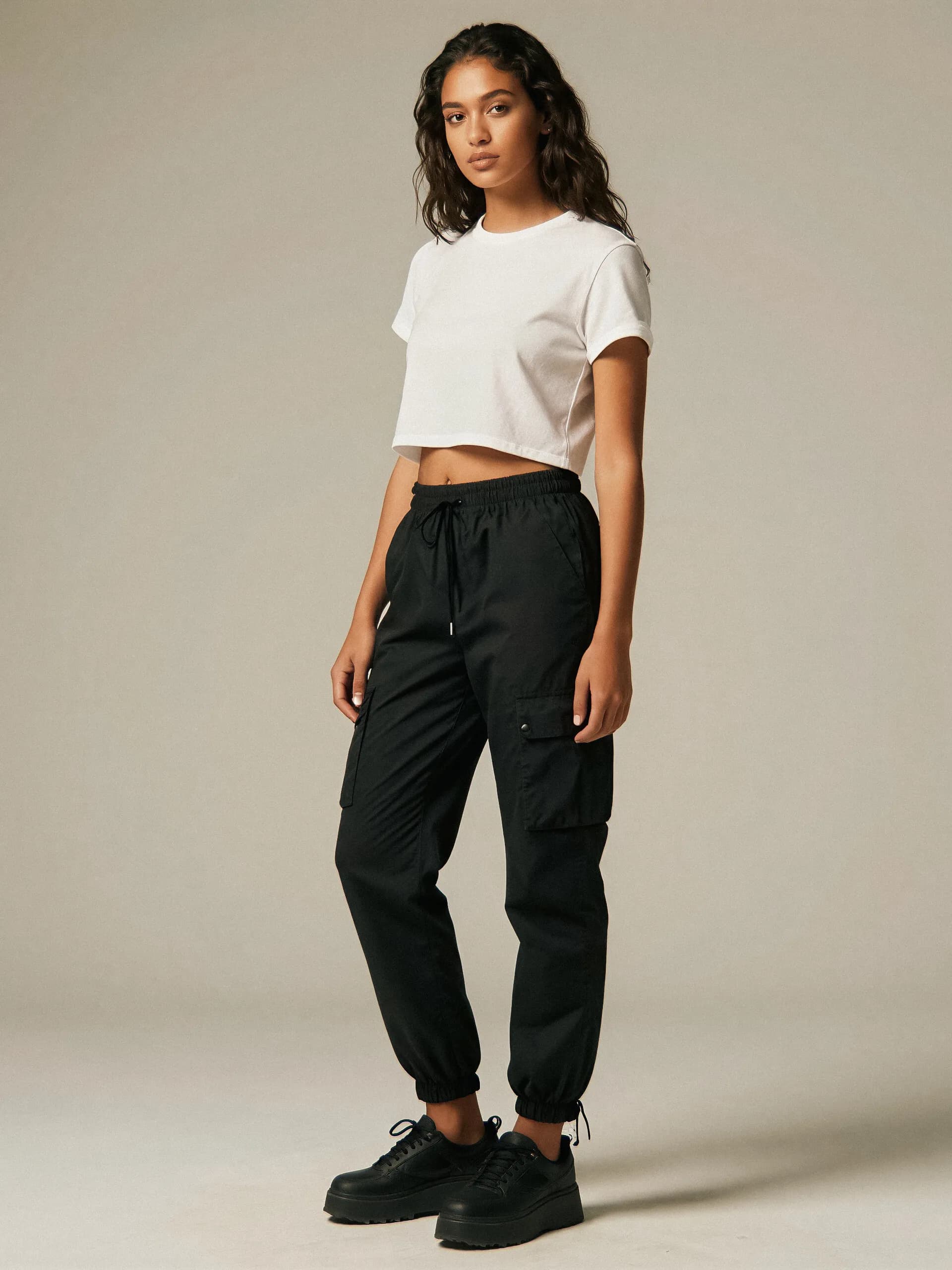 Sculpted cargo trousers - side view