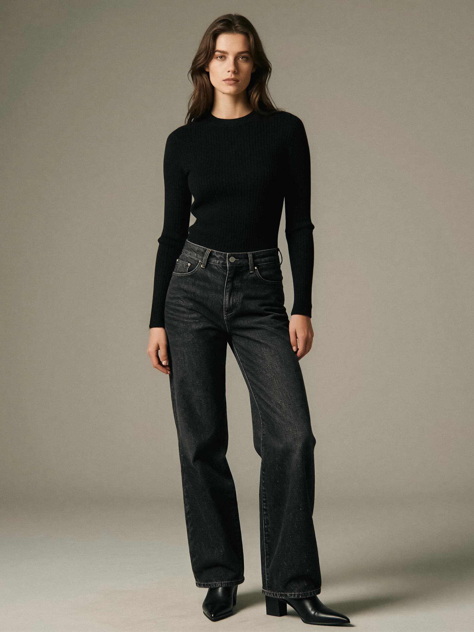 Luxe ribbed cardigan - full view